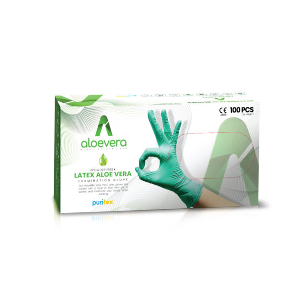 Latex Examination Powder Free Aloe Vera Glove