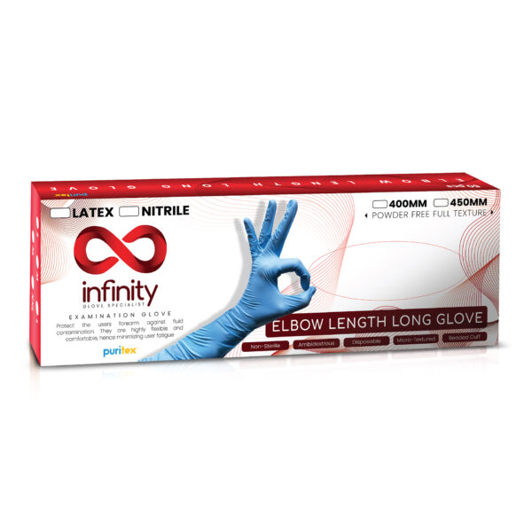 Latex Powder Free Examination Elbow Length Glove 16"