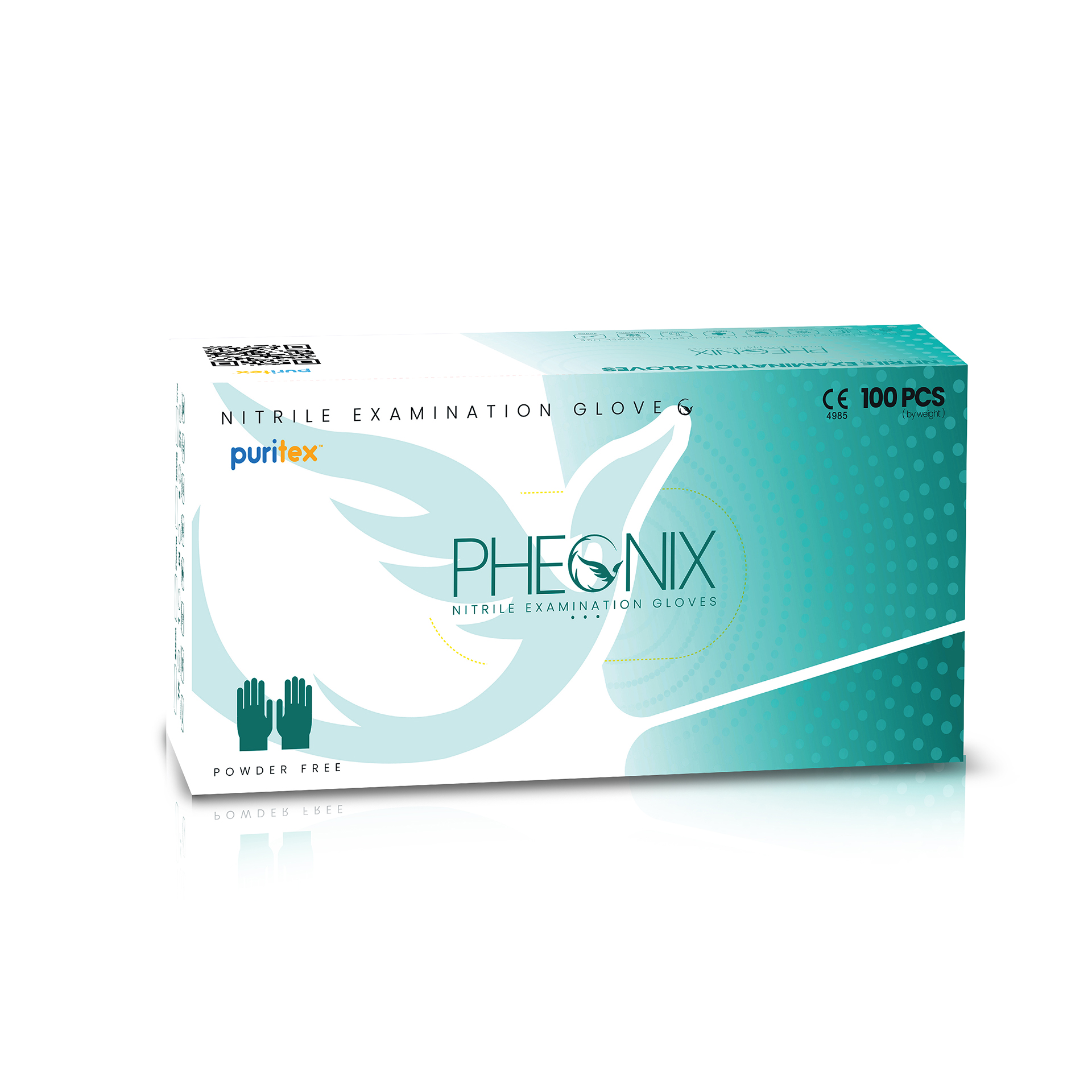 Nitrile Powder Free Examination High Risk Long Cuff Glove, M8g